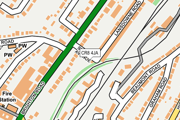 CR8 4JA map - OS OpenMap – Local (Ordnance Survey)