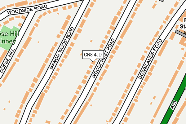 CR8 4JD map - OS OpenMap – Local (Ordnance Survey)