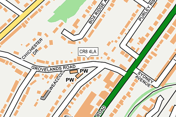 CR8 4LA map - OS OpenMap – Local (Ordnance Survey)