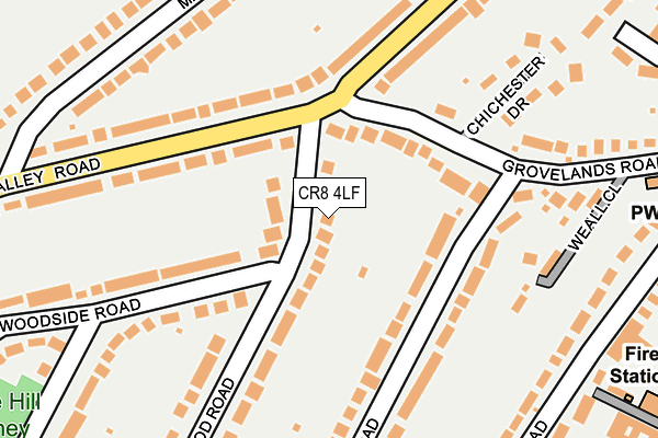 CR8 4LF map - OS OpenMap – Local (Ordnance Survey)
