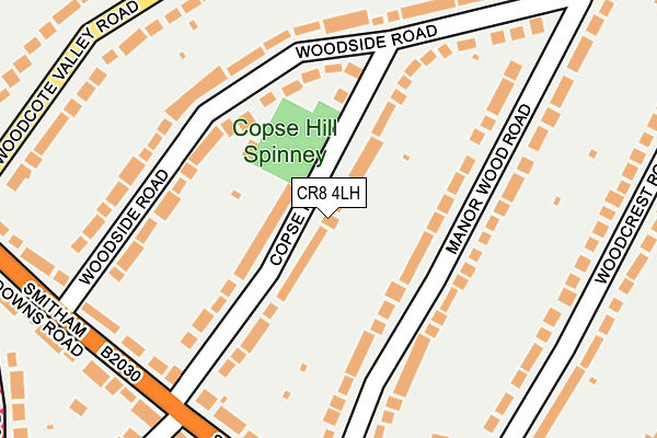 CR8 4LH map - OS OpenMap – Local (Ordnance Survey)