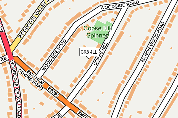 CR8 4LL map - OS OpenMap – Local (Ordnance Survey)