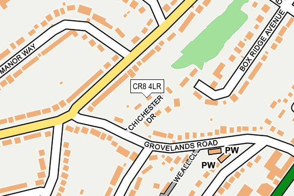 CR8 4LR map - OS OpenMap – Local (Ordnance Survey)