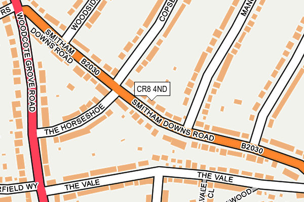CR8 4ND map - OS OpenMap – Local (Ordnance Survey)