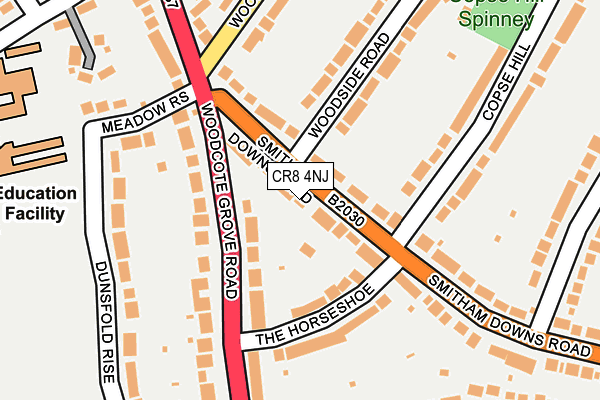 CR8 4NJ map - OS OpenMap – Local (Ordnance Survey)