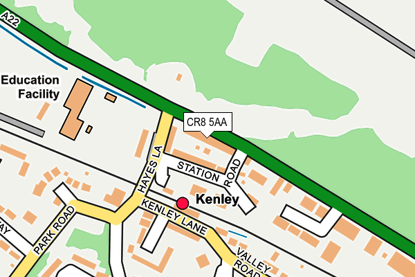 CR8 5AA map - OS OpenMap – Local (Ordnance Survey)