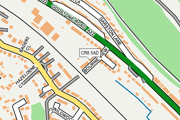 CR8 5AD map - OS OpenMap – Local (Ordnance Survey)