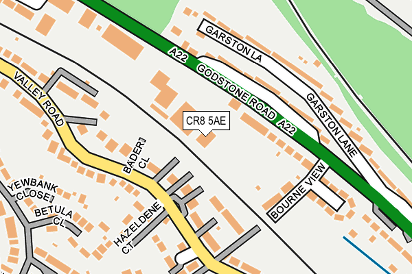 CR8 5AE map - OS OpenMap – Local (Ordnance Survey)
