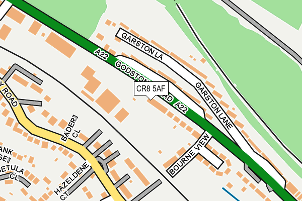 CR8 5AF map - OS OpenMap – Local (Ordnance Survey)