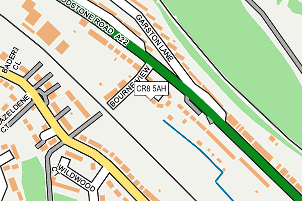 CR8 5AH map - OS OpenMap – Local (Ordnance Survey)