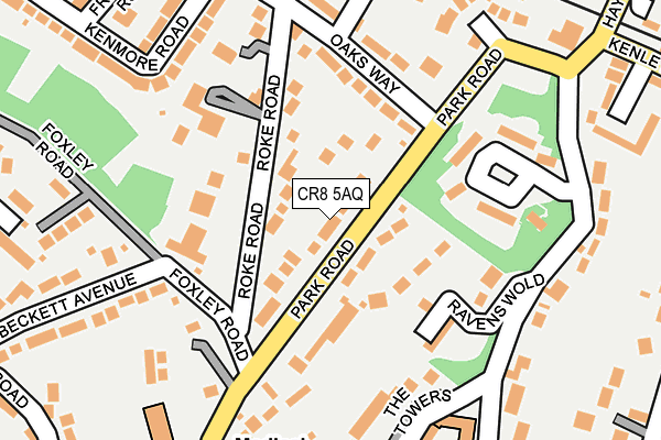 CR8 5AQ map - OS OpenMap – Local (Ordnance Survey)