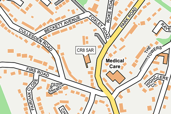 CR8 5AR map - OS OpenMap – Local (Ordnance Survey)