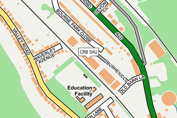 CR8 5AU map - OS OpenMap – Local (Ordnance Survey)