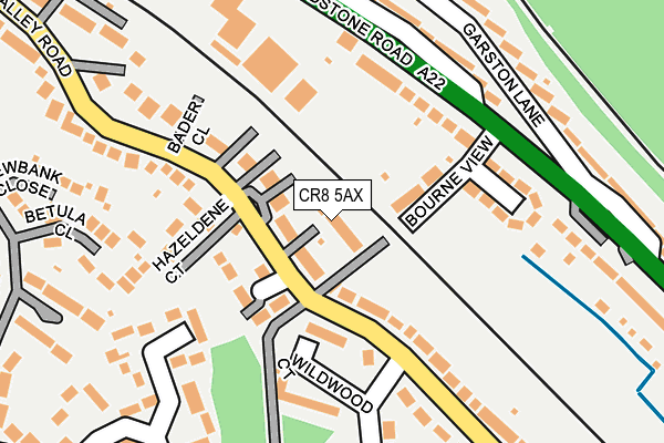 CR8 5AX map - OS OpenMap – Local (Ordnance Survey)