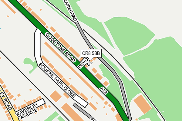 CR8 5BB map - OS OpenMap – Local (Ordnance Survey)