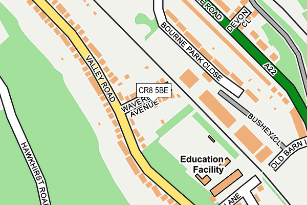 CR8 5BE map - OS OpenMap – Local (Ordnance Survey)