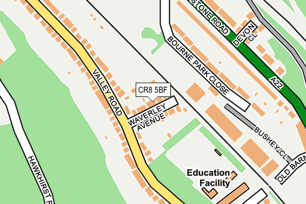 CR8 5BF map - OS OpenMap – Local (Ordnance Survey)