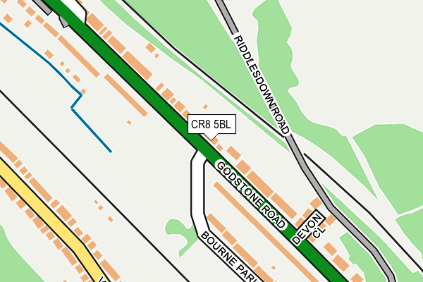 CR8 5BL map - OS OpenMap – Local (Ordnance Survey)