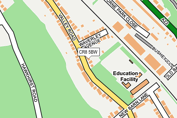 CR8 5BW map - OS OpenMap – Local (Ordnance Survey)