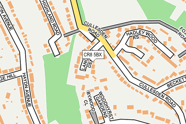 CR8 5BX map - OS OpenMap – Local (Ordnance Survey)