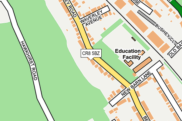 CR8 5BZ map - OS OpenMap – Local (Ordnance Survey)