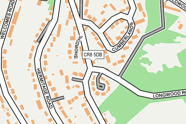CR8 5DB map - OS OpenMap – Local (Ordnance Survey)