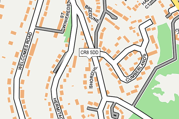 CR8 5DD map - OS OpenMap – Local (Ordnance Survey)