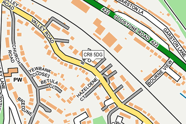 CR8 5DG map - OS OpenMap – Local (Ordnance Survey)