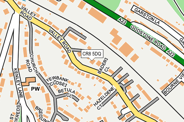 CR8 5DQ map - OS OpenMap – Local (Ordnance Survey)