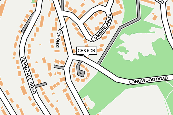 CR8 5DR map - OS OpenMap – Local (Ordnance Survey)