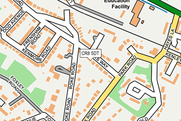 CR8 5DT map - OS OpenMap – Local (Ordnance Survey)