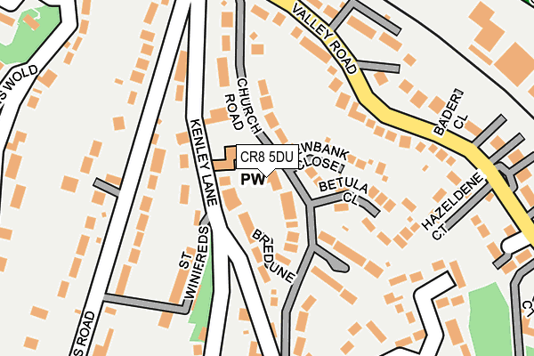 CR8 5DU map - OS OpenMap – Local (Ordnance Survey)