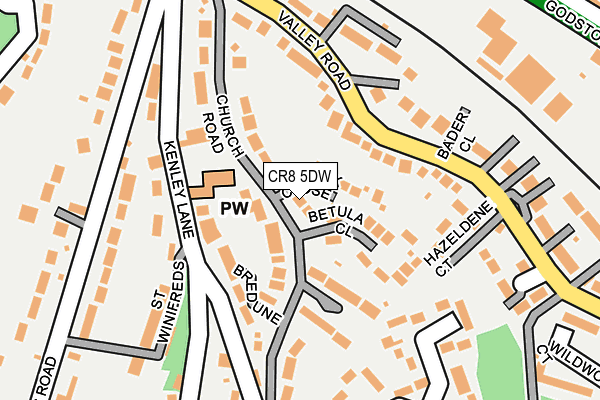 CR8 5DW map - OS OpenMap – Local (Ordnance Survey)