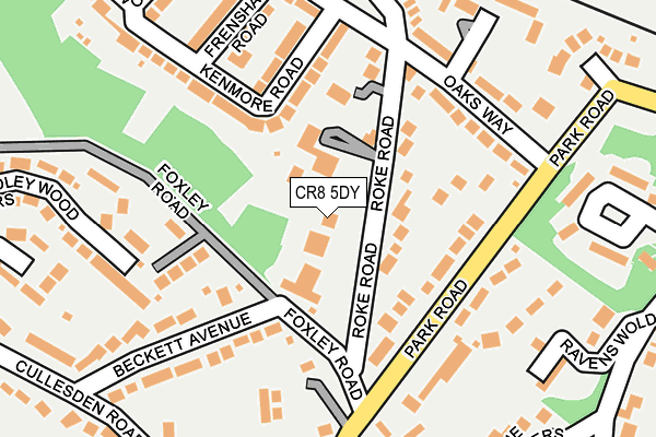 CR8 5DY map - OS OpenMap – Local (Ordnance Survey)