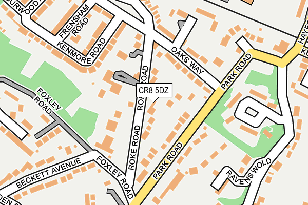 CR8 5DZ map - OS OpenMap – Local (Ordnance Survey)