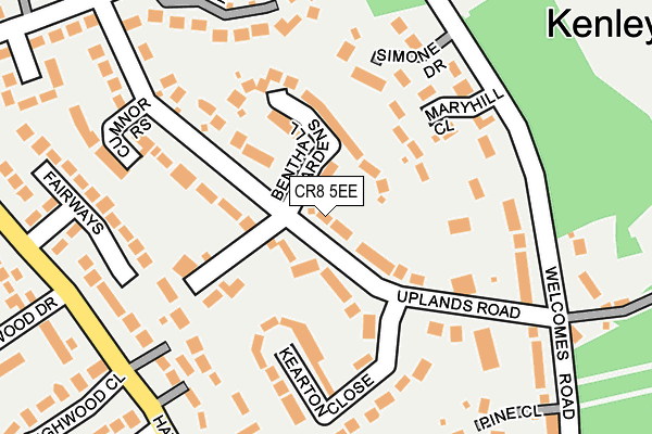 CR8 5EE map - OS OpenMap – Local (Ordnance Survey)