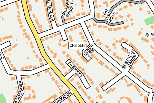 CR8 5EH map - OS OpenMap – Local (Ordnance Survey)