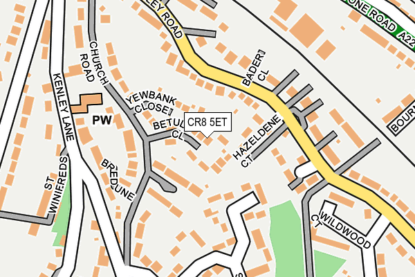 CR8 5ET map - OS OpenMap – Local (Ordnance Survey)