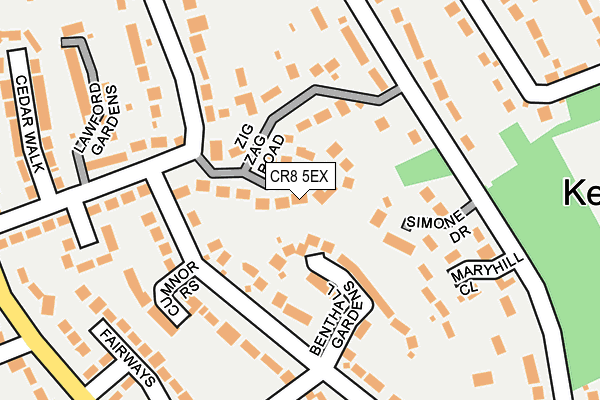 CR8 5EX map - OS OpenMap – Local (Ordnance Survey)