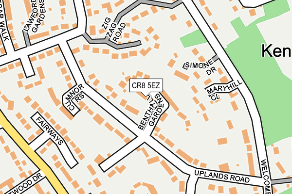 CR8 5EZ map - OS OpenMap – Local (Ordnance Survey)