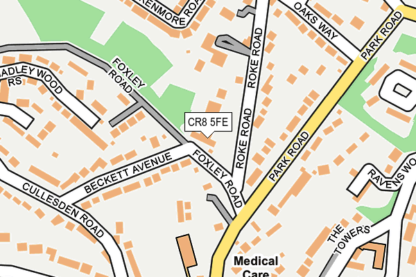 CR8 5FE map - OS OpenMap – Local (Ordnance Survey)