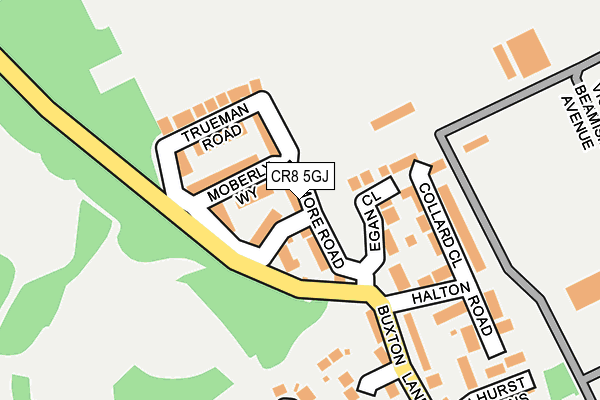 CR8 5GJ map - OS OpenMap – Local (Ordnance Survey)