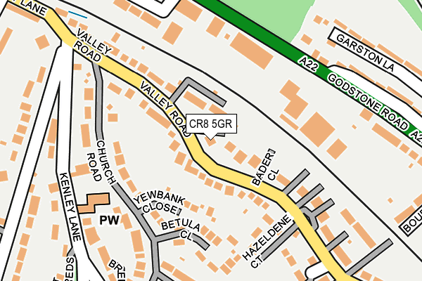 CR8 5GR map - OS OpenMap – Local (Ordnance Survey)