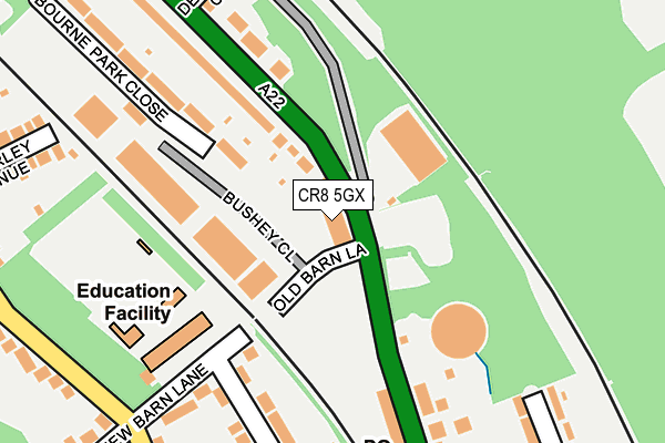 CR8 5GX map - OS OpenMap – Local (Ordnance Survey)