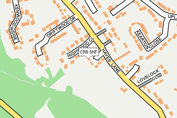 CR8 5HF map - OS OpenMap – Local (Ordnance Survey)