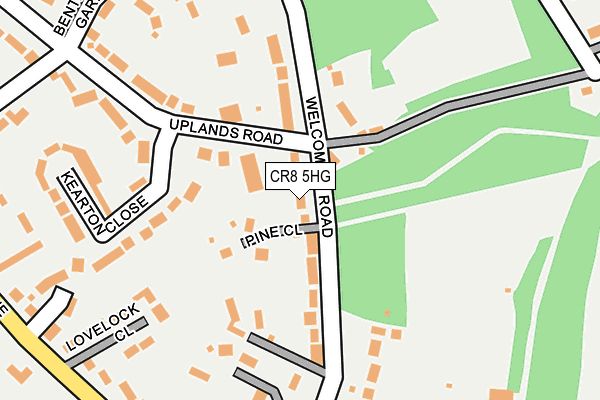 CR8 5HG map - OS OpenMap – Local (Ordnance Survey)