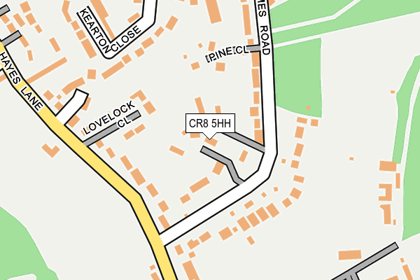 CR8 5HH map - OS OpenMap – Local (Ordnance Survey)
