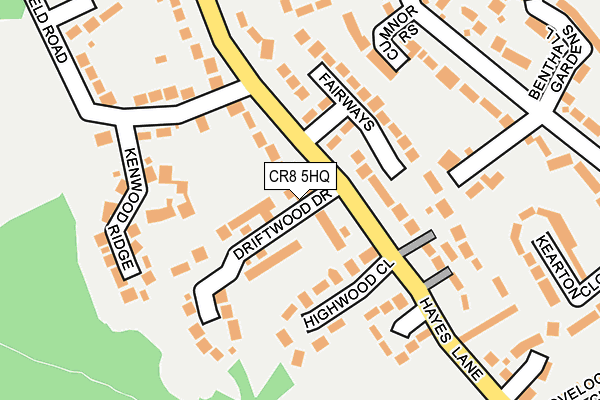 CR8 5HQ map - OS OpenMap – Local (Ordnance Survey)