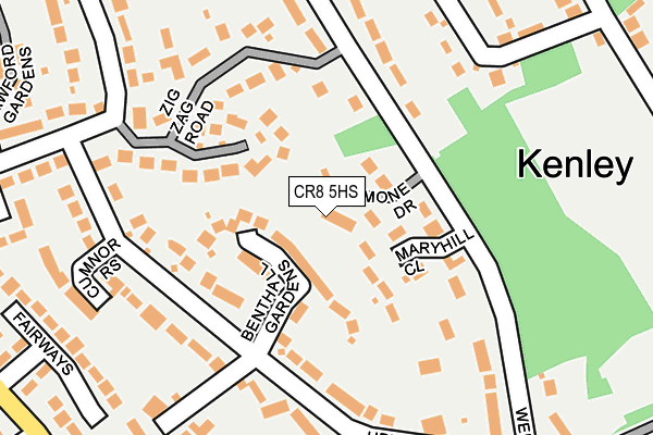 CR8 5HS map - OS OpenMap – Local (Ordnance Survey)