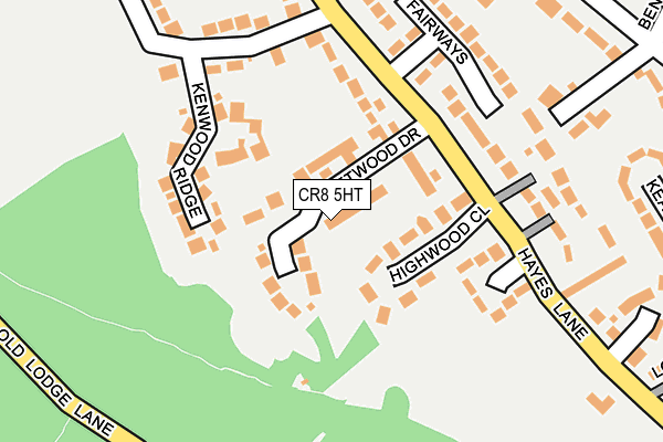 CR8 5HT map - OS OpenMap – Local (Ordnance Survey)